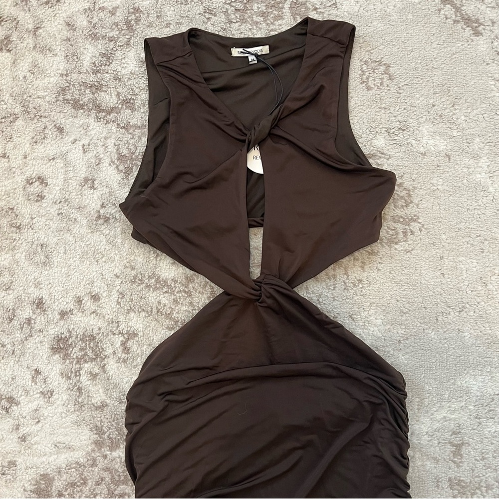 revolve brown maxi dress - worn once